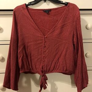 AE Polka Dot Button Up Shirt